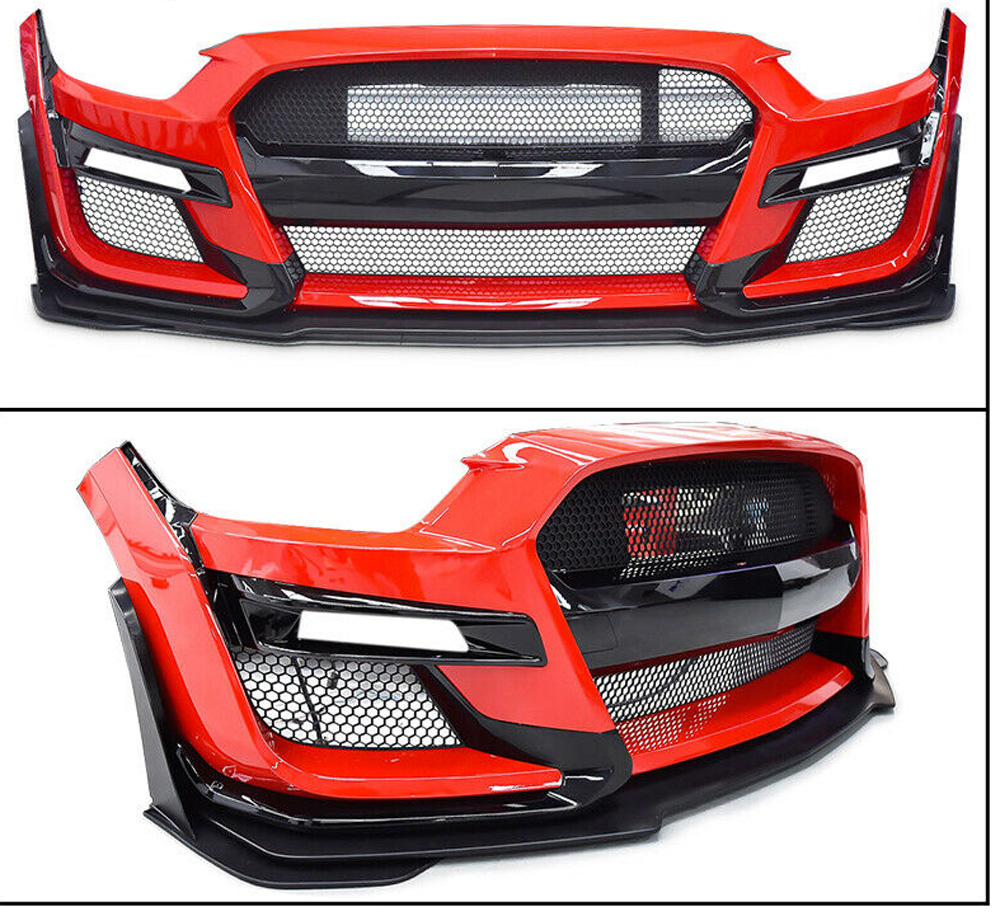 *15-17 Mustang GT500 Style (2020 Style) Mustang Front bumper with Front lip - Polypropylene (Fits ECO, GT&V6) - IN STOCK
