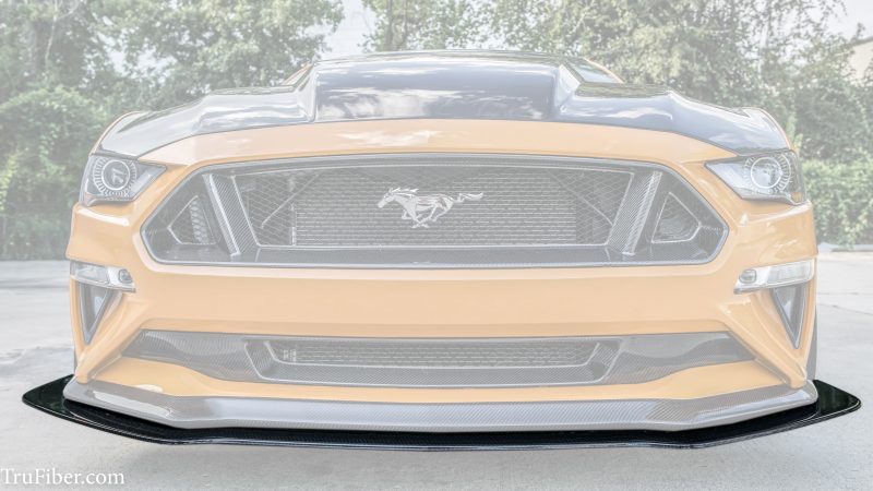 2018-20 Mustang Carbon Fiber LG387 Front Splitter - CARBON FIBER