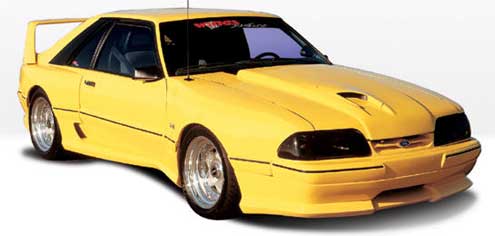 87-93 Ford Mustang Lx Dominator� 14Pc Complete Kit Less Wing And Hood Fits to LX bumpers only (Fiberglass)