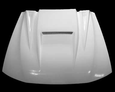 99-04 Mustang SPIDER X9 (Black Spider) Hood (Fiberglass) A14 by Trufiber (3 INCH RISE)