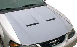 99-04 Mustang Heat Extractor Hood (03-04 COBRA STYLE) GT/V6 Fit only (Fiberglass) by Vis