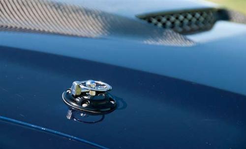 79-2014 Mustang Black Billet Stylish Hood pin Kit w/Lanyards